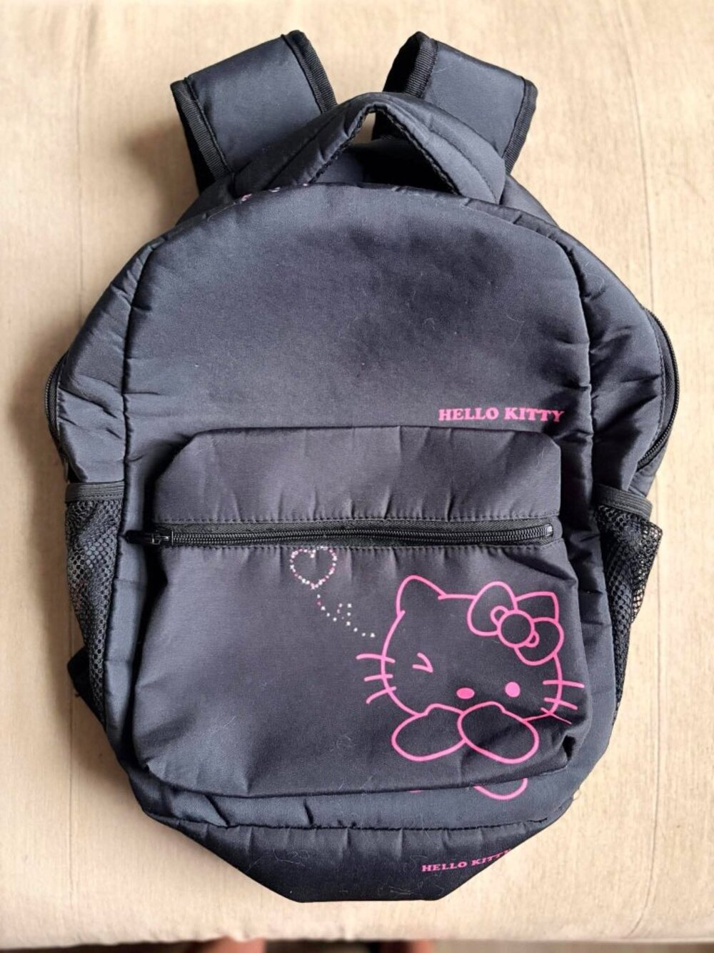 Hello Kitty Black Mini Backpack | Sanrio | Pink Graphic Backpack